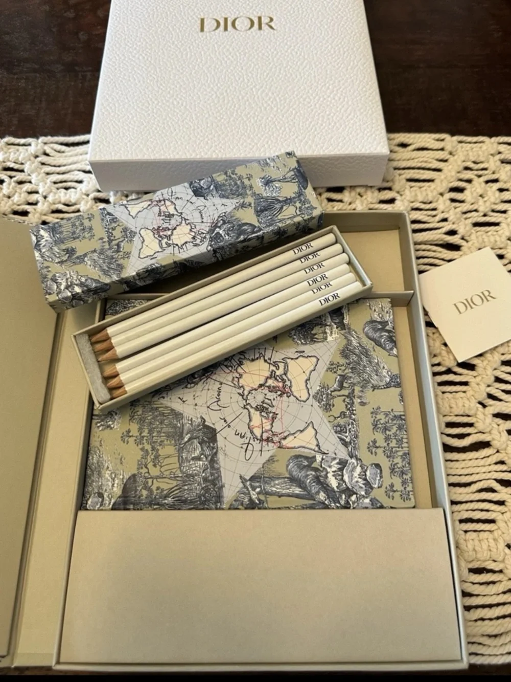Dior Stationery Set - Journal and Pencils - New in Box